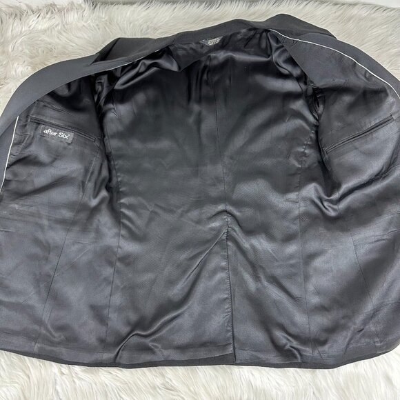 After Six Men's Black Formal One Button Minimalist Tuxedo Prom Suit Coat 41 S - Picture 3 of 10